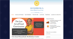 Desktop Screenshot of cleveland.shambhala.org